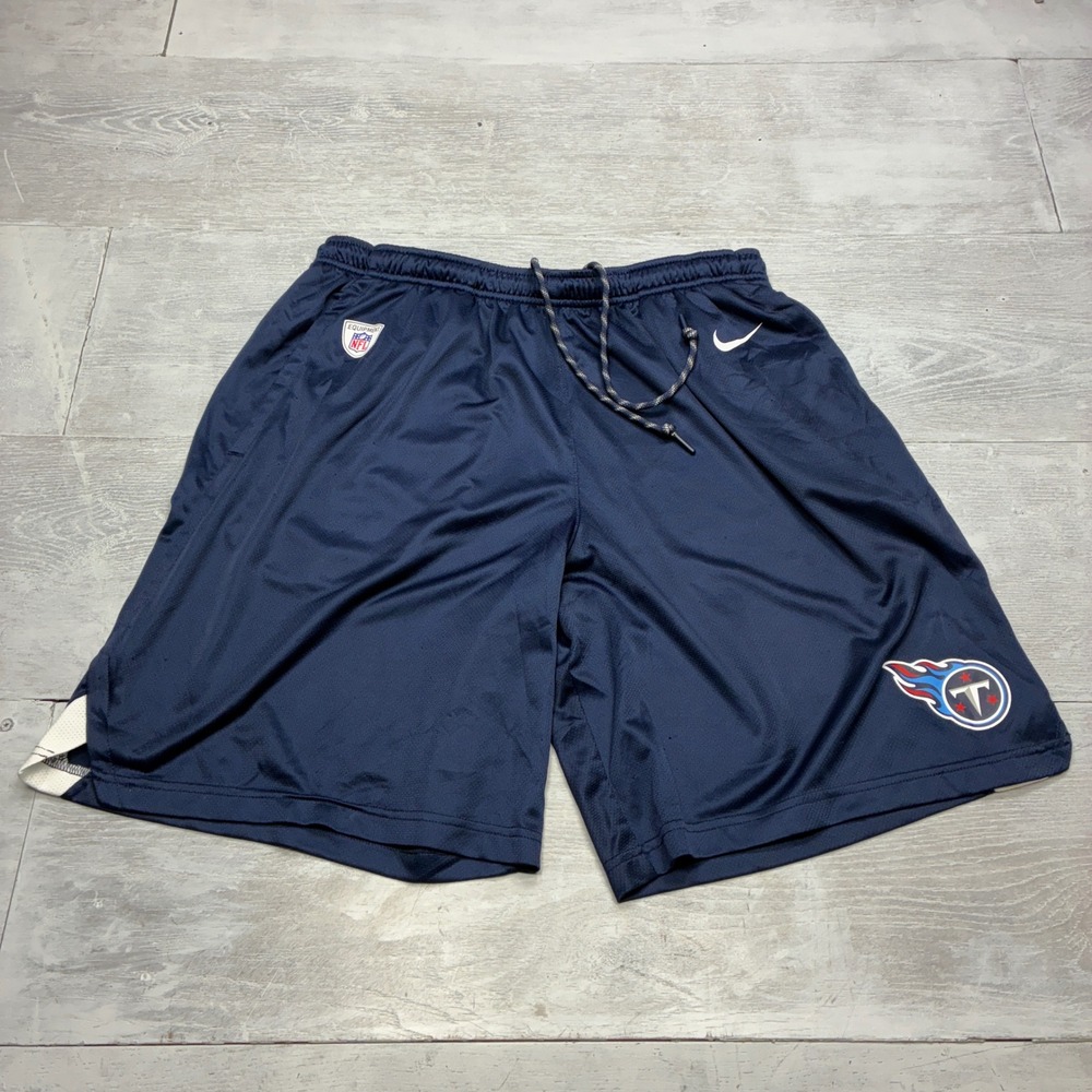 Nike Tennessee Titans NFL Training Shorts Mens XL Navy Blue Dri-FIT Team Issued